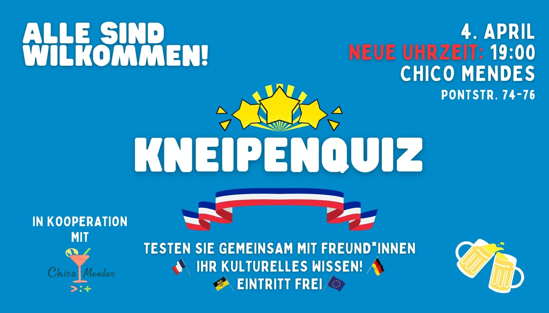 Deutsch-französischen Kneipenquiz.