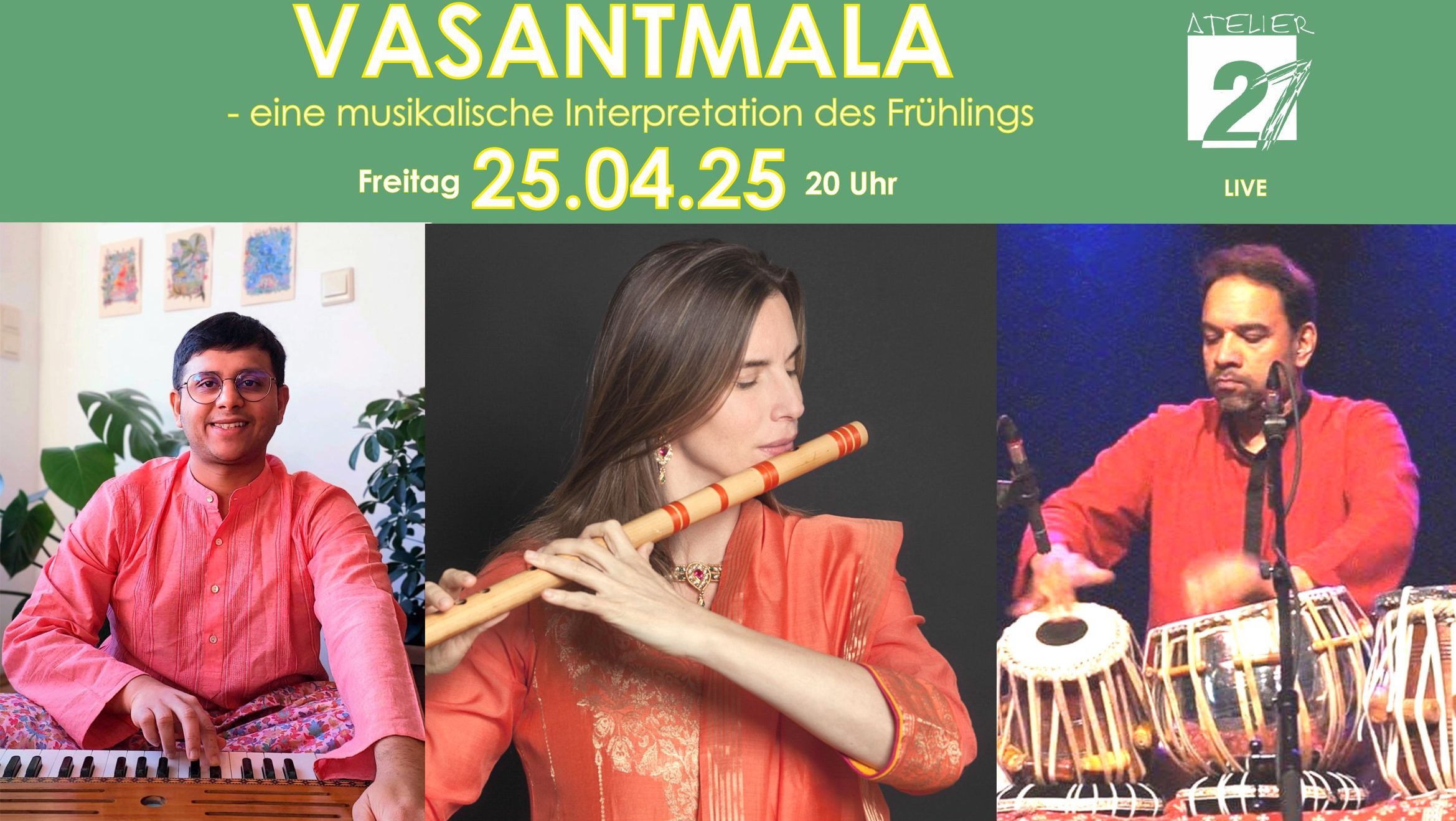 Julia Ohrmann, Sharvey Salkar, Arup Sen Gupta. „Vasantmala – eine musikalische Interpretation des Frühlings“.