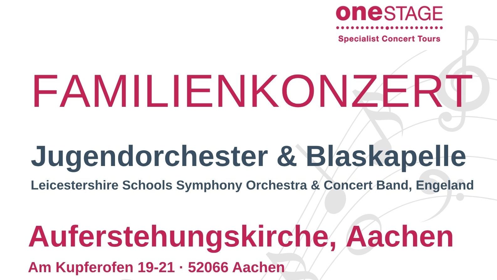 Leicestershire Schools Symphony Orchestra & Concert Band aus Leicester. „Familienkonzert“.