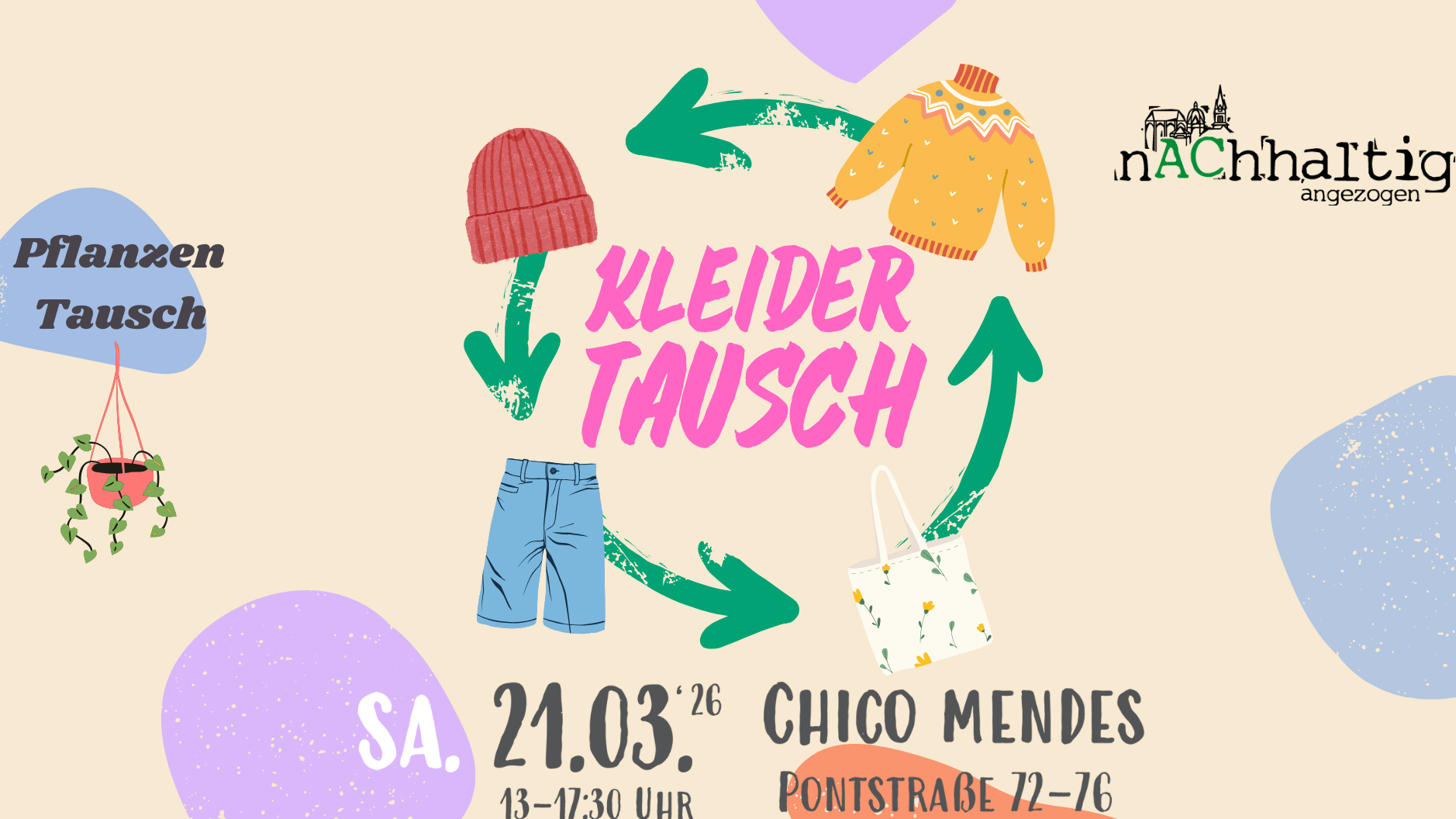 Kleider- und Pflanzentausch.