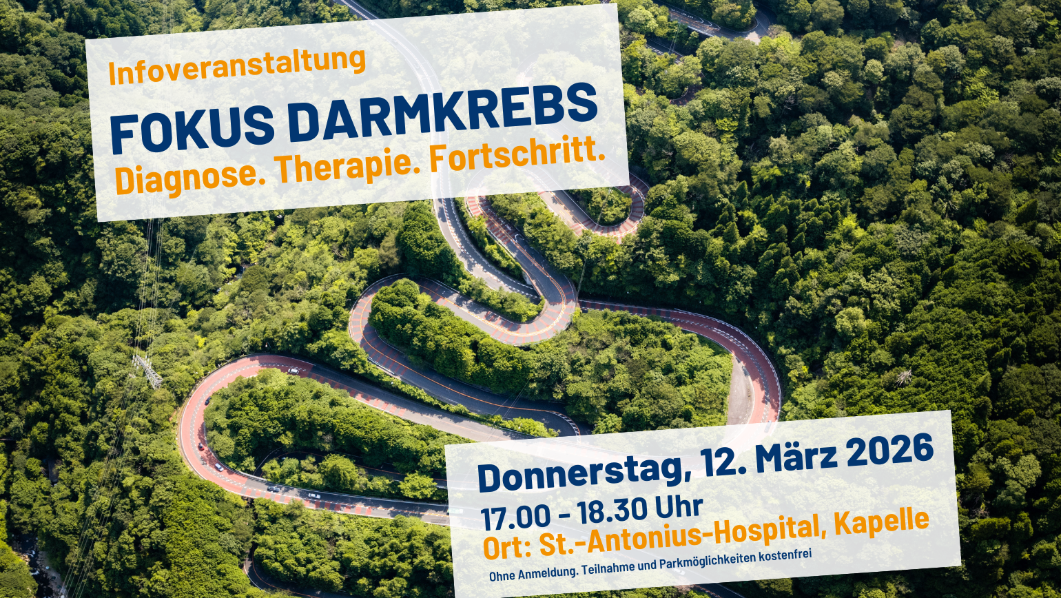 „Focus Darmkrebs / Diagnose.Therapie.Fortschritt“. Infoveranstaltung im St.-Antonius-Hospital.