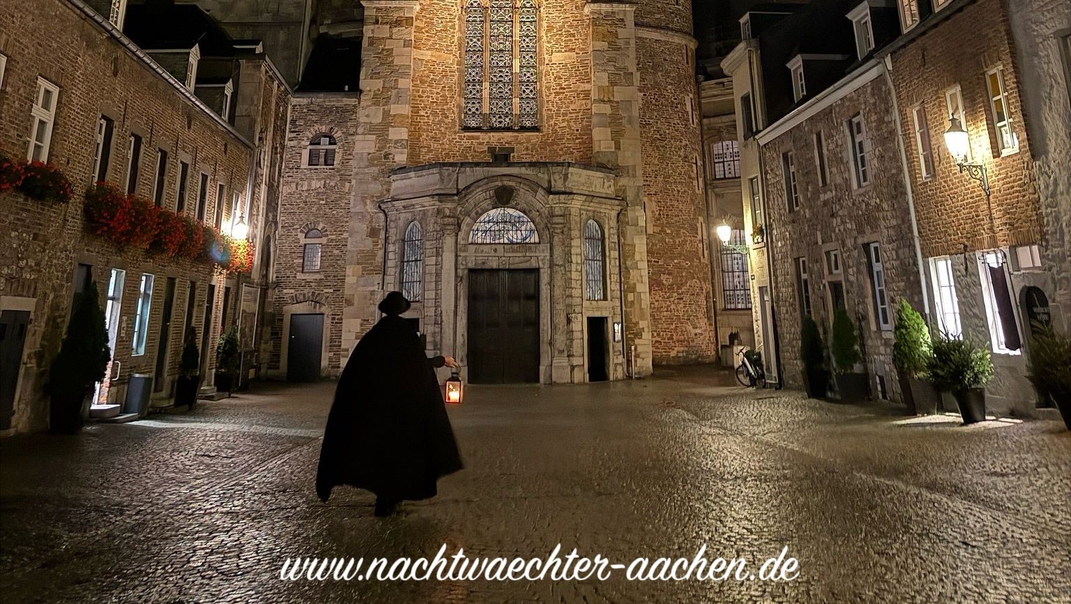 Nachtwächterführung durch die historische Altstadt von Aachen.