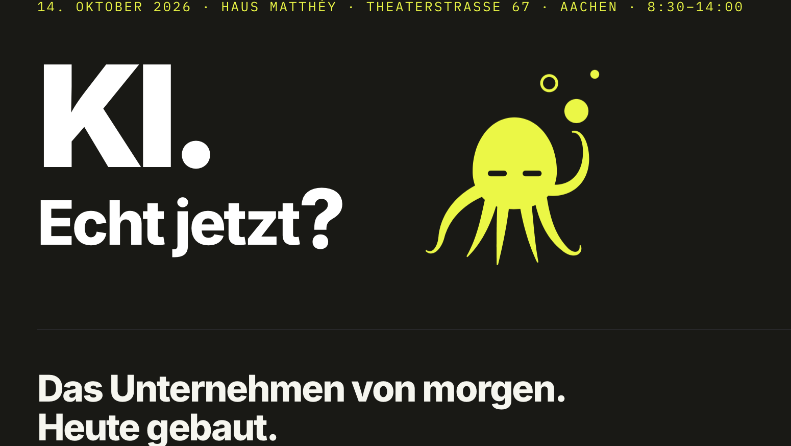 „KI. Echt jetzt?“. Konferenz.