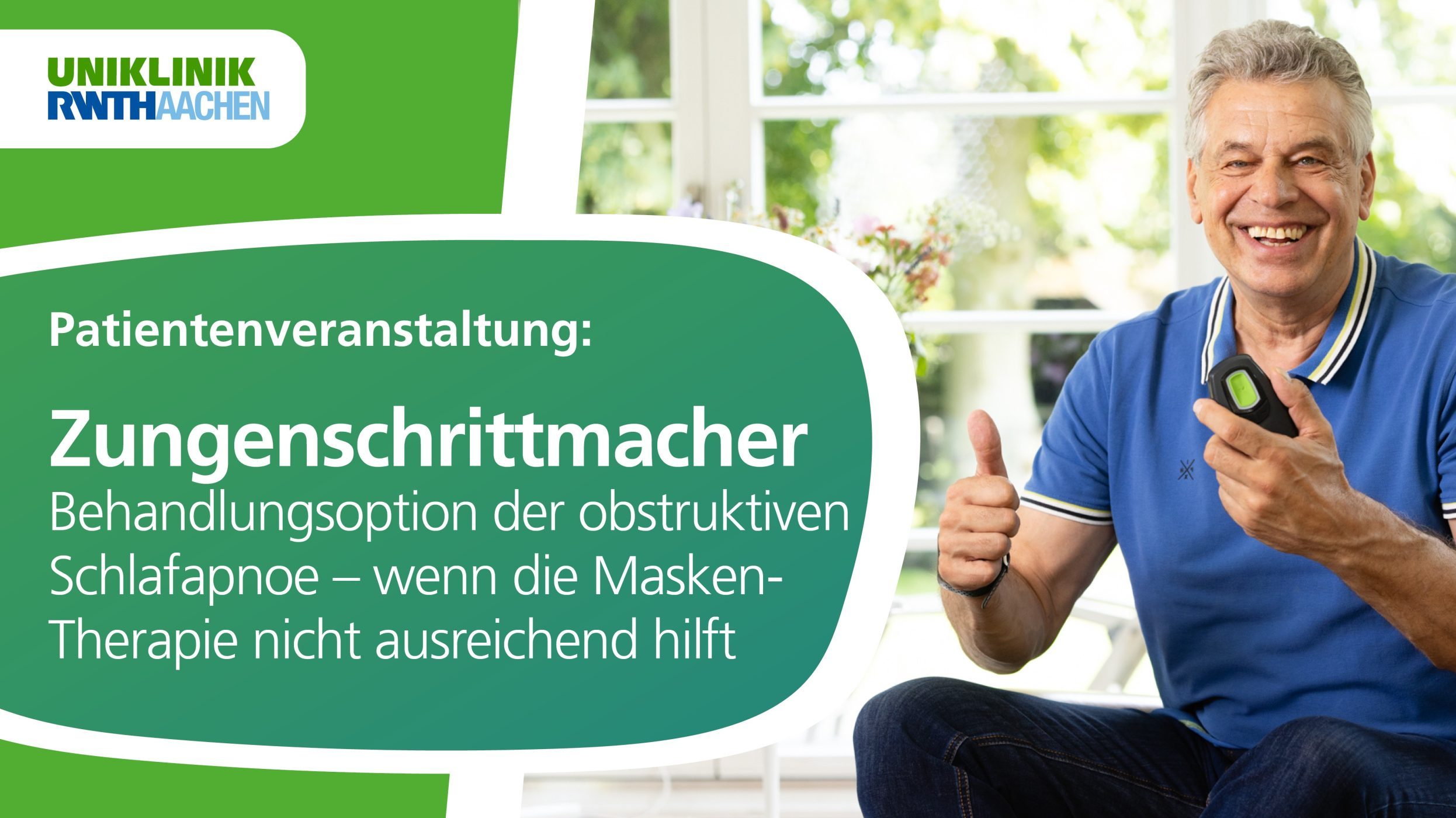 „Der Zungenschrittmacher“. Patientenveranstaltung an der Uniklinik RWTH Aachen.